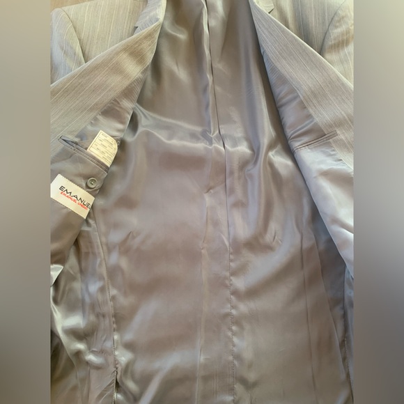 EMMANUEL UNGARO Men’s (Italian Import) Worsted Wool Suit Jacket-Sz 44XL/36 Grey